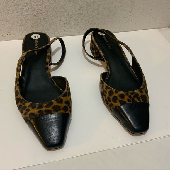 Veronica Beard Cecile Slinback Pumps Leopard Print Size 10 - Picture 4 of 11